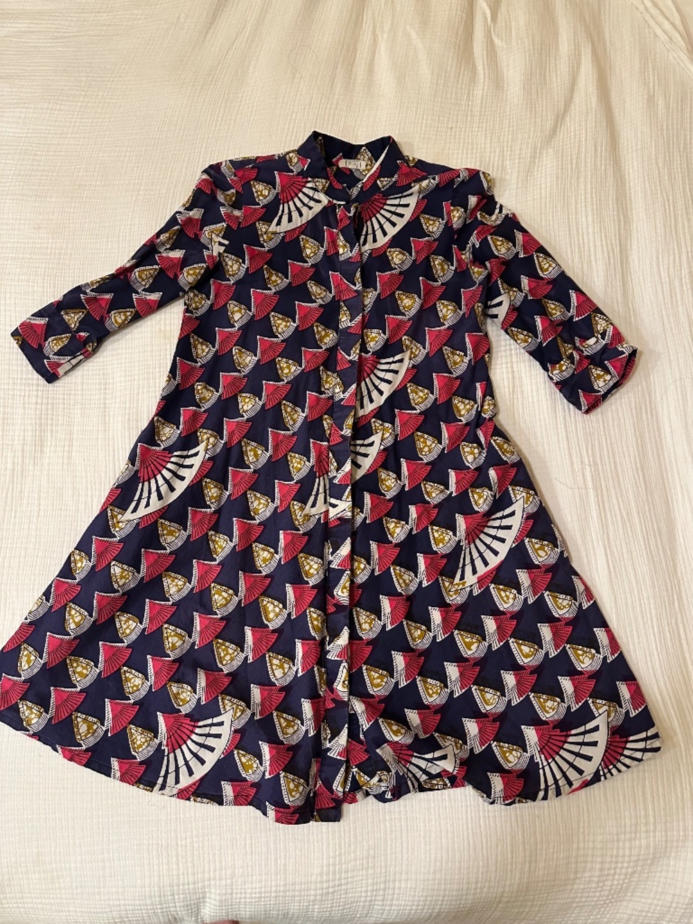 ZURI Kenya "Just One Dress" 100% Cotton Wax Print Shirt Dress - Size XS